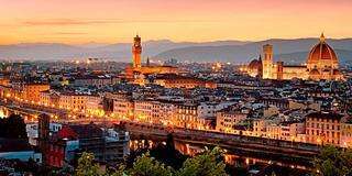 Firenze - Panorama della città al crepuscolo