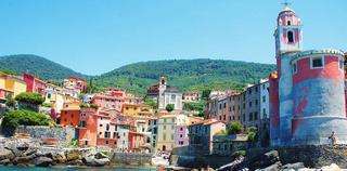 Lerici - Borgo di Tellaro visto dal mare - Il campanile